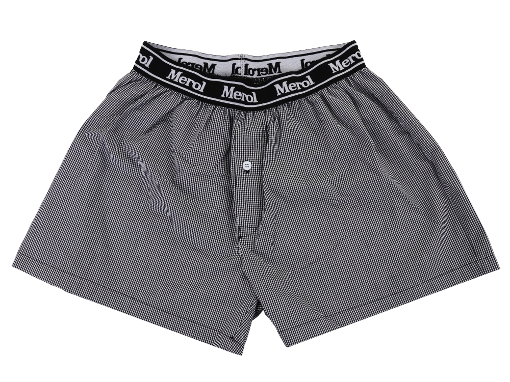 Merol Boxershort Zwart / wit geblokt
