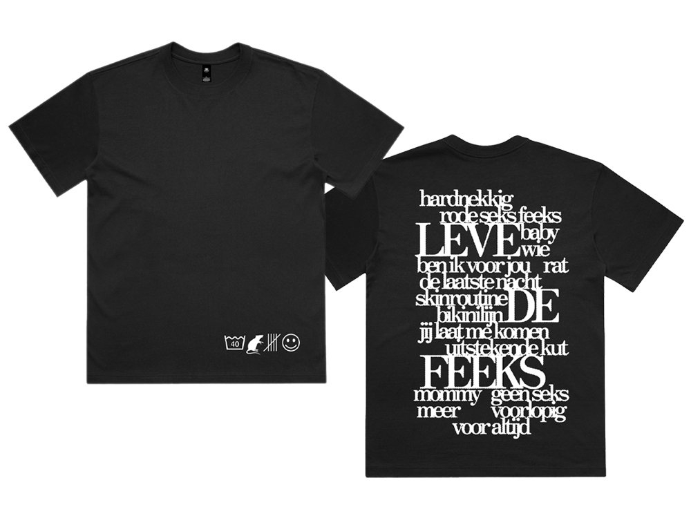 Leve De Feeks T-shirt Zwart