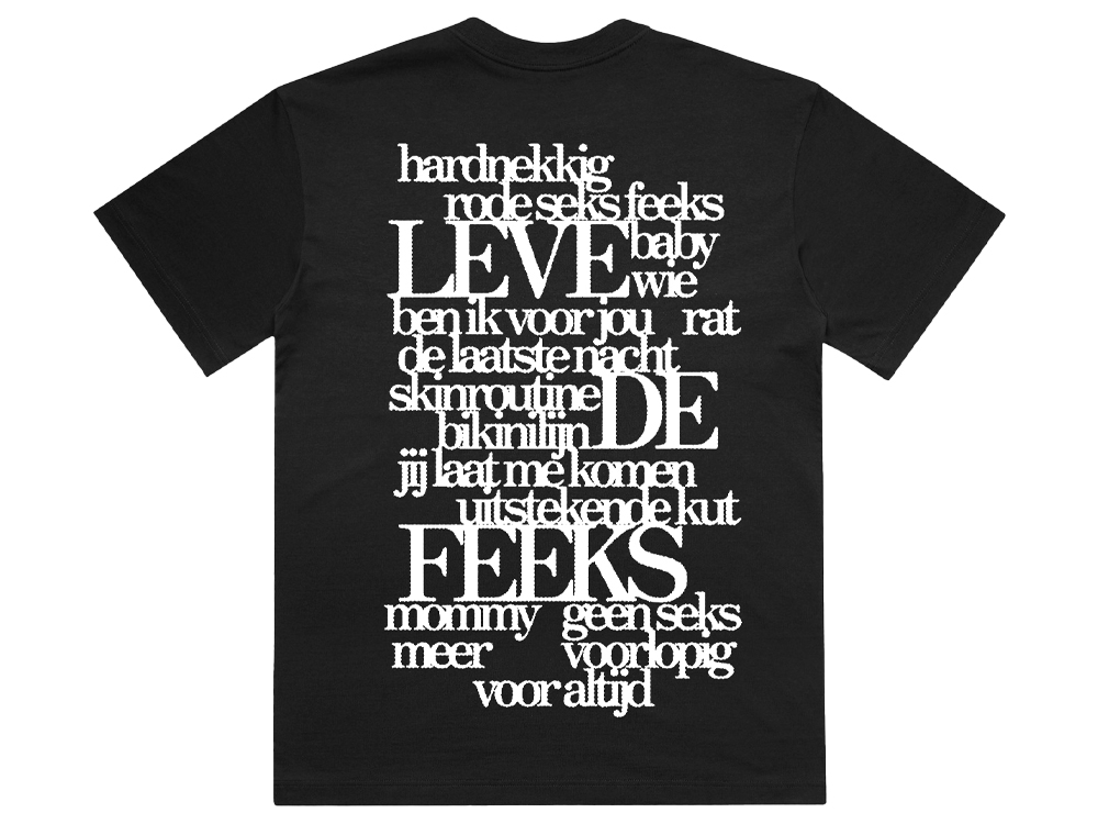Leve De Feeks T-shirt Zwart